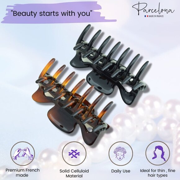French Celluloid Hair Claw 3\